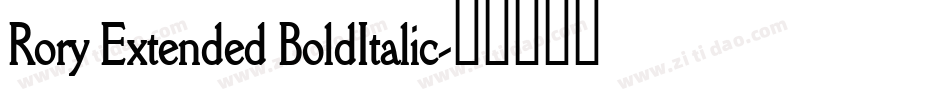 Rory Extended BoldItalic字体转换